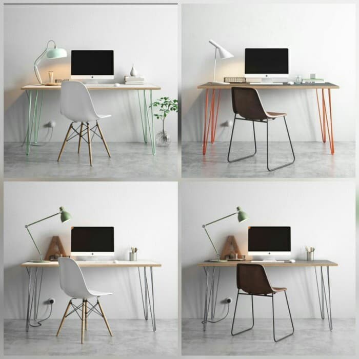 SET Meja 100x50 dan Kursi Kantor Simpel Industrial